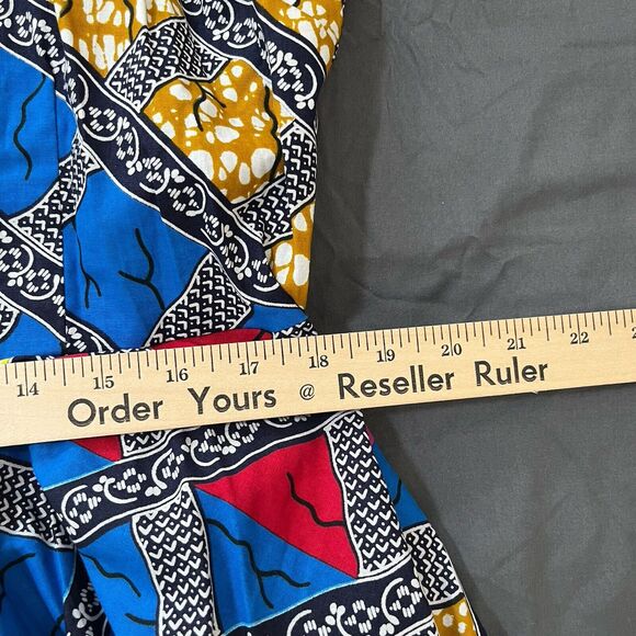 Shenbolen Top Womens Size 2XL Maxi Flared Long Shirt African Print Ankara NWT - Picture 10 of 10